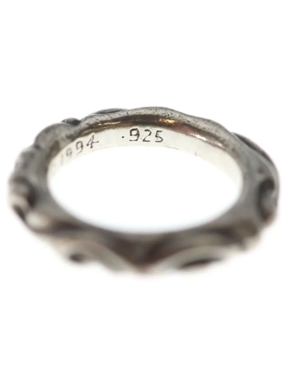 Chrome Hearts Scrl Band Scroll Ring Silver
